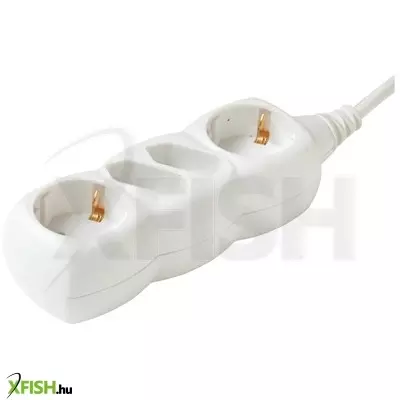 Home nv 14/wh hálózati elosztó, 1,5 m, h05vv-f 3g1,0 mm2 kábel, ip 20 kivitel, 2 védőérintkezős és 2 euro aljzat, max. 3500w, fehér