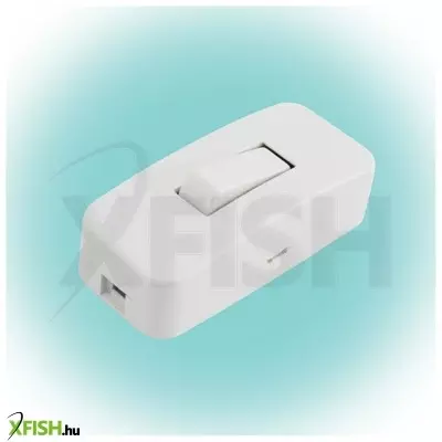 Home nv 1k/wh zsinórközi 1 pólusú kapcsoló, beltéri használatra, h03vvh2-f, 2x0,75 mm2 kábellel szerelhető, max. 4a, fehér