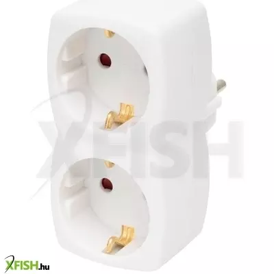 Home nv 22 hálózati elosztó, 2 földelt aljzat gyermekvédelemmel ellátva, (max. 3680w), fehér