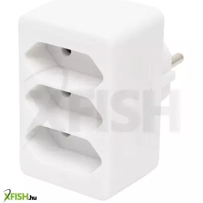 Home nv 23/wh hálózati elosztó, 3 euro aljzat gyermekvédelemmel ellátva, max. 3 X 500 w, fehér