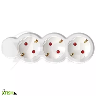 home nv 3-5/wh/1,5 hálózati elosztó, 5 m, h05vv-f 3g1,5 mm2 kábel,  ip20 kivitel, 3 védőérintkezős aljzat, max. 3500w, fehér