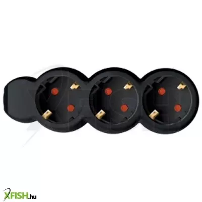Home nv 3/bk hálózati elosztó, 1,5 m, h05vv-f 3g1,0 mm2 kábel, ip20 kivitel, 3 védőérintkezős aljzat, max. 3500w, fekete