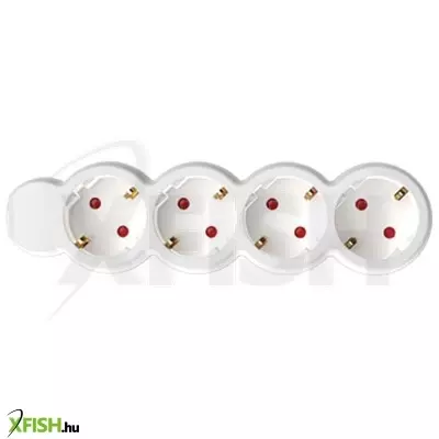 Home nv 4/wh hálózati elosztó, 1,5 m, h05vv-f 3g1,0 mm2 kábel, ip20 kivitel, 4 védőérintkezős aljzat, max. 3500w, fehér