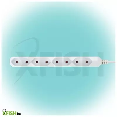 Home nv 4e-5/wh euro hálózati elosztó, 5 m, h05vvh2-f 2 X 0,75 mm2, 4 védőérintkezős euro aljzat, max. 2300 w, fehér