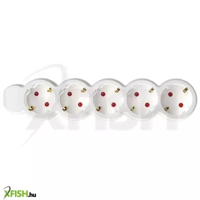 Home nv 5/wh hálózati elosztó, 1,5 m, h05vv-f 3g1,0 mm2 kábel, ip20 kivitel, 5 védőérintkezős aljzat, max. 3500w, fehér