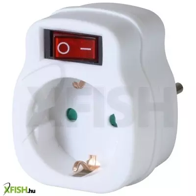 Home nvk 1/wh hálózati aljzat, gyermekvédelemmel ellátva, kapcsolós, ip20 kivitel, max. 3680w, fehér