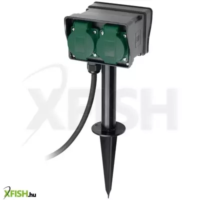 home nvl 4-5/bk/1,5 leszúrható kültéri elosztó, 5 m, h07rn-f 3g1,5 mm2 kábel, ip44 védelem,  4 aljzat gyermekvédelemmel, max. 3680w