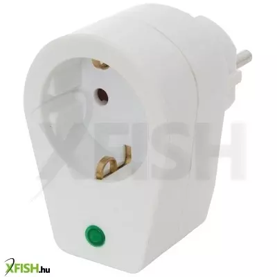 Home nvt 1/wh túlfeszültség védett hálózati aljzat, gyermekvédelemmel ellátva,  túlfeszültségvédelem 4500 a-ig, ip20 kivitel, max.3680w, fehér