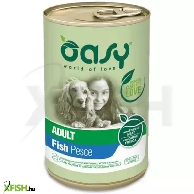 Oasy dog lifestage adult paté fish all breeds 400g, 12 db/csomag