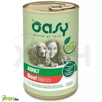 Oasy dog lifestage adult paté beef all breeds 400g, 12 db/csomag