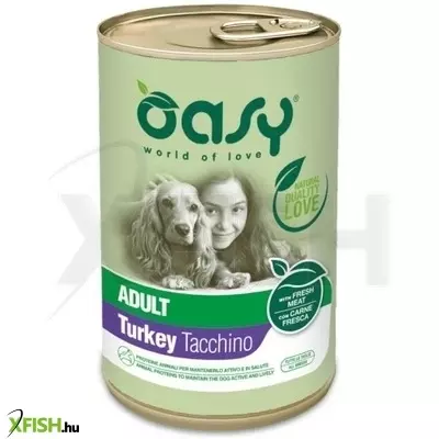 Oasy dog lifestage adult paté turkey all breeds 400g, 12 db/csomag