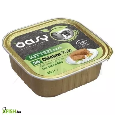 Oasy cat alutálka GF kitten chicken with sweet potato 85g, 19 db/csomag