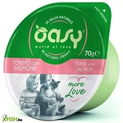 Oasy cat tálka more love tuna & salmon 70g, 24 db/csomag