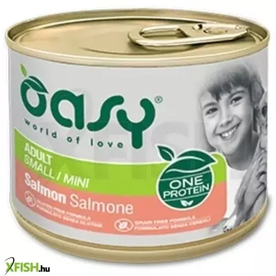 Oasy dog konzerv OP adult small/mini salmon 200g, 24 db/csomag