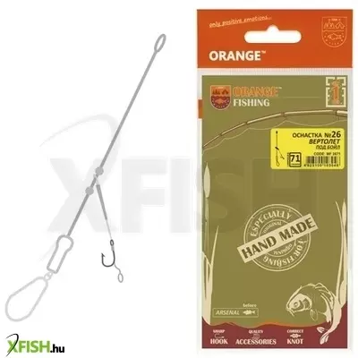 Life-Orange Rig ''Helicopter'', (1 Hook, For Boilies, #4), 71G Bojlis Szerelék