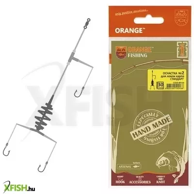 Life-Orange Rig Leadcore (Rocker Arm), (2 Hooks, #6), 30G Fenekező Szerelék