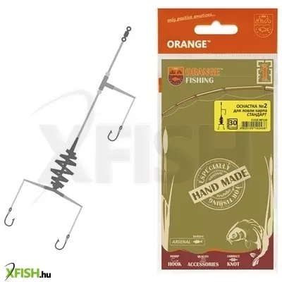 Life-Orange Rig ''Leadcore (Rocker Arm)'', (2 Hooks, #6), 40G Fenekező Szerelék