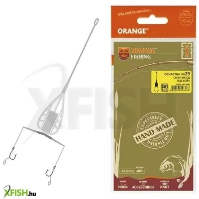 Life-Orange Rig ''Super-Method'', (2 Hooks, For Boilies, #4), 30G Feeder Szerelék