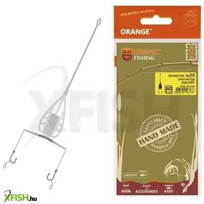 Life-Orange Rig ''Super-Method'', (2 Hooks, For Boilies, #4), 40G Feeder Szerelék