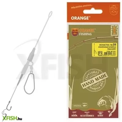 Life-Orange Rig ''Power Lead Clip'', (1 Hook, For Boilies, #4), 56G Bojlis Szerelék
