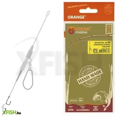 Life-Orange Rig ''Power Lead Clip'', (1 Hook, For Boilies, #4), 85G Bojlis Szerelék