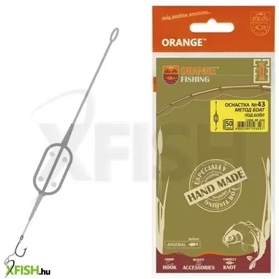 Life-Orange Rig ''Method Boat'', (1 Hook, For Boilies, #4), 40G Feeder Szerelék