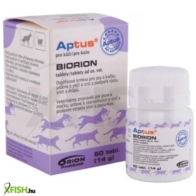 Aptus Biorion Szőrhullás Elleni Tabletta Kutyák Macskák Részére 60db/csomag