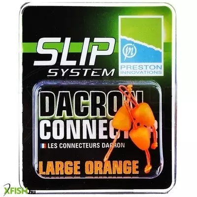 Preston Large Dacron Connector Szerelék rögzítő csatlakozó - Large Narancssárga