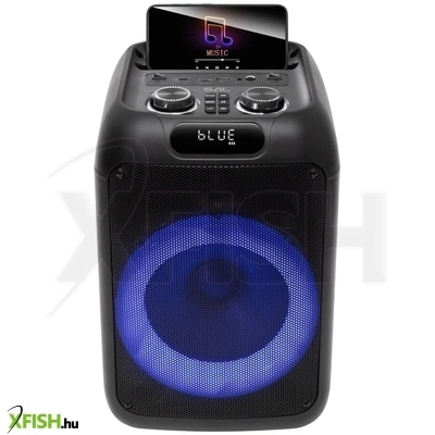 Sal par200 hordozható party hangfal, 50w, 2-utas, erőteljes mélyhangzás, bluetooth, mp3, digitális kijelző, LED fényeffekt