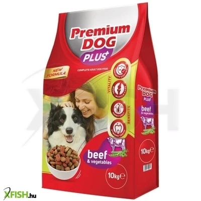 Premium Dog Plus Száraztáp Beef Vegetable Marha Zöldség 10000g