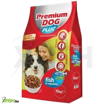 premium dog plus száraztáp fish vegetable hal zöldség 10000g
