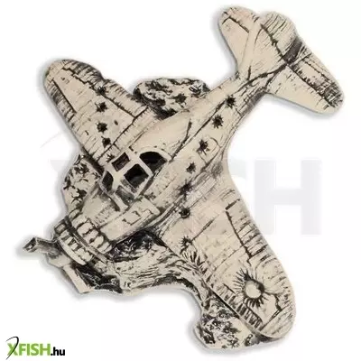 Wodnik repülőgép akvárium dekoráció - pl256 (19x23x17cm)