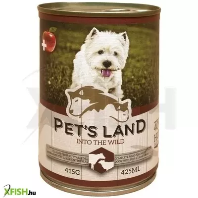 pet s land dog konzerv marhamáj-bárányhús almával 415g