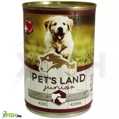Pet S land dog junior konzerv marhamáj-bárányhús almával 415g