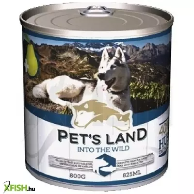 Pets land dog koznerv sertés-hal 800g