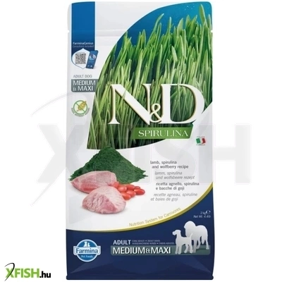 N d Dog Spirulina Száraztáp Bárány Adult Medium Maxi 2000g
