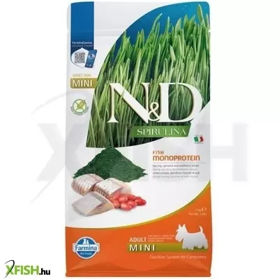n&d spirulina dog hering adult mini 2kg