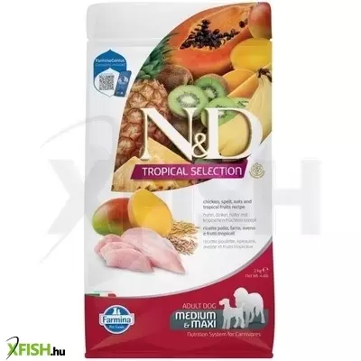 N&d tropical selection dog chicken adult medium & maxi 2kg