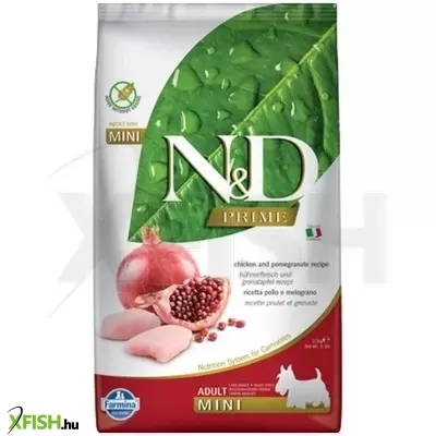 N&d dog prime csirke & gránátalma adult mini 2,5kg