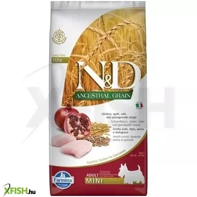 N&d dog ancestral grain adult mini csirke,tönköly,zab & gránátalma 7kg