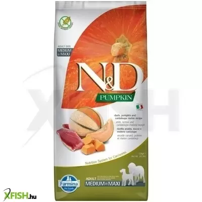 N&d pumpkin dog kacsa & sütőtök,sárgadinnye adult medium & maxi 12kg