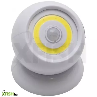 Home pnl 5 LED mozgásérzékelős lámpa, 2 W cob led, forgatható, melegfehér, mágneses, 3 üzemmód