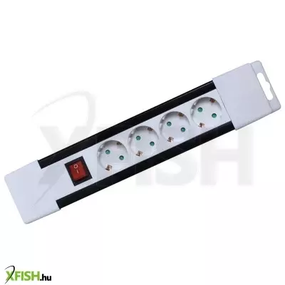 Home pnv 04k/wh hálózati elosztó, 2 m, h05vv-f 3g1,0 mm2 kábel, kapcsolós, ip20 kivitel, 4 aljzat gyermekvédelemmel, max. 3500w, fehér, felakasztható