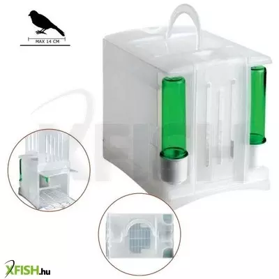 2gr madárszállító doboz itatóval - max. 14cm-es madárhoz