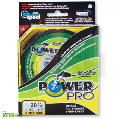 Power Pro Line Fonott Zsinór Sárga 275m 0,41mm 40Kg