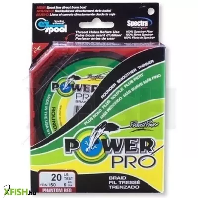 Power Pro Line Fonott Zsinór Piros 455m 0,32mm 24Kg