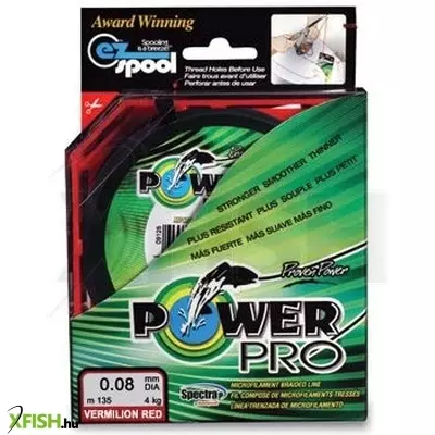 Power Pro Line Fonott Zsinór Piros 455m 0,41mm 40Kg