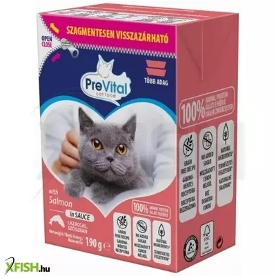 Prevital tetra pack nedves macska eledel lazac 190gr