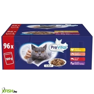 prevital alutasakos macskaeledel giga box 96x100g