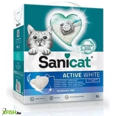 Sanicat macskaalom active white ultra csomósodó fehér bentonit 6l
